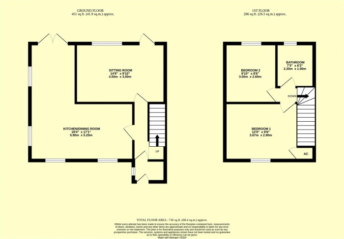 Floorplan for West End Close, South Petherton