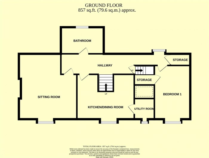 Floorplan for The Hollies, Crimchard, Chard