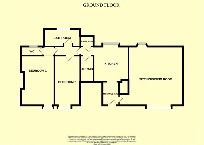 Floorplan for The Hollies, Crimchard, Chard