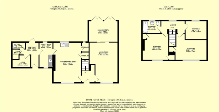 Floorplan for Eastlands, Hemyock, Cullompton