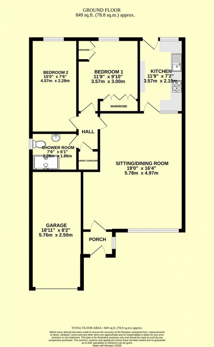 Floorplan for Robins Court, Chard