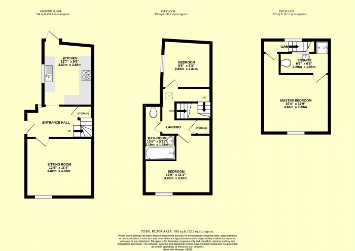 Floorplan for Combe Street, Chard