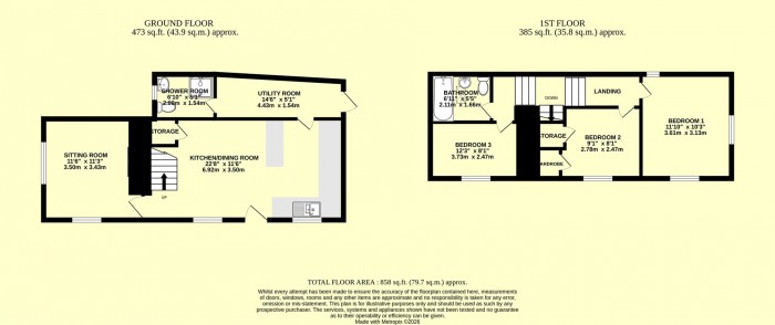 Floorplan for St. Margarets Lane, South Chard, Chard