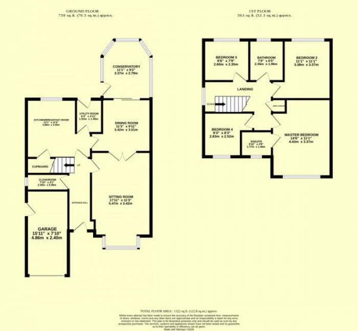 Floorplan for Toms Close, Chard