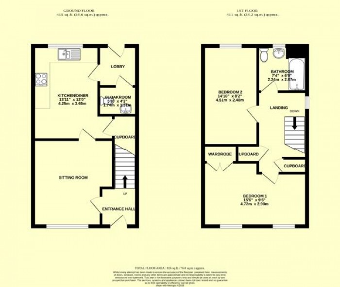 Floorplan for Beckington Crescent, Chard