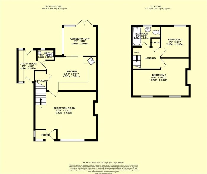 Floorplan for Roman Road, Taunton