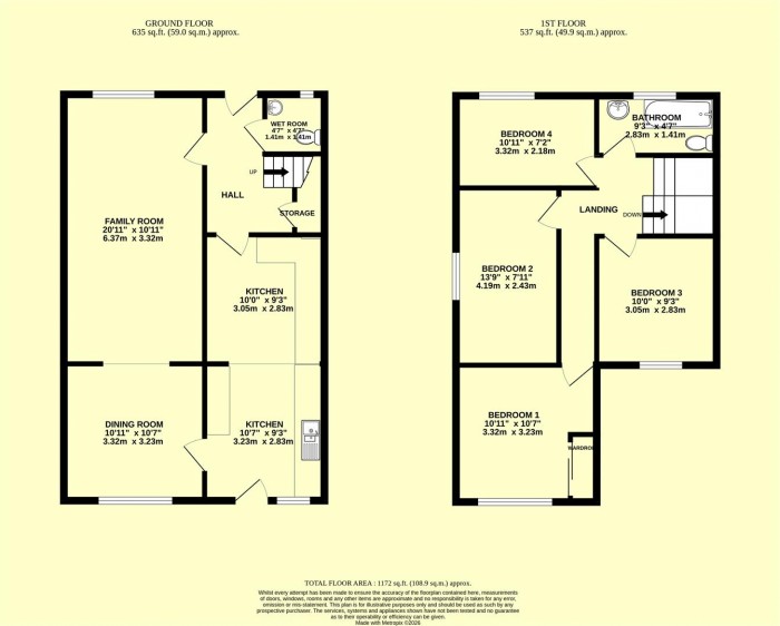 Floorplan for Middle Touches, Chard