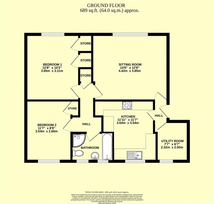 Floorplan for Halcombe, Chard