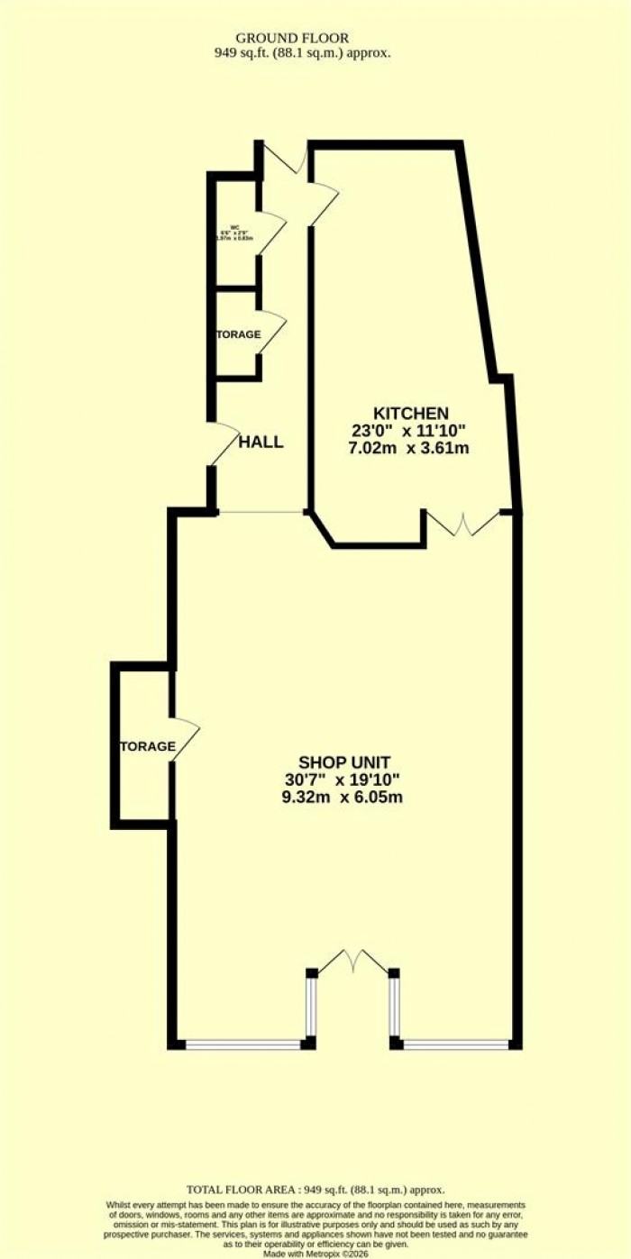 Floorplan for Fore Street, Chard